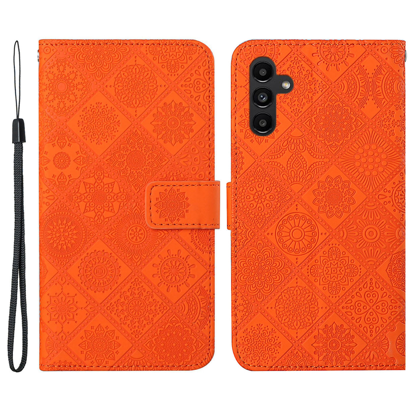Drop-proof Phone Case For Samsung Galaxy A24 4G Imprinted Flower Leather Phone Cover with Stand Wallet Drop-proof Phone Case For Samsung Galaxy A24 4G Imprinted Flower Leather Phone Cover with Stand Wallet
